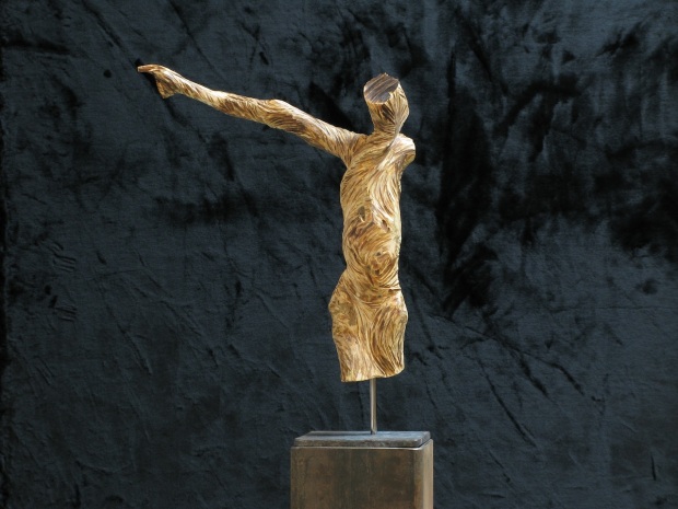 "lumia - woodcollection, escultura de madera y acero, de Hans Some, Alicante-Spain, 2003